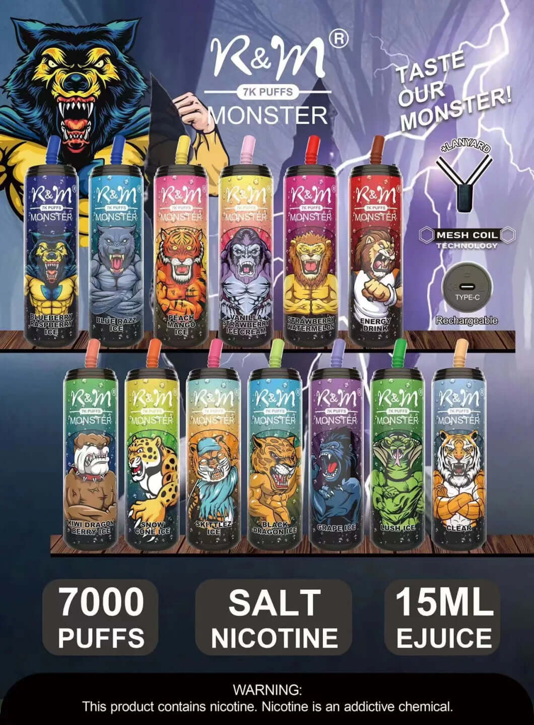 RM monster 7000 hơi thông số