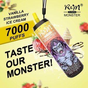 RM monster 7000 hơi vị vanila kem dâu