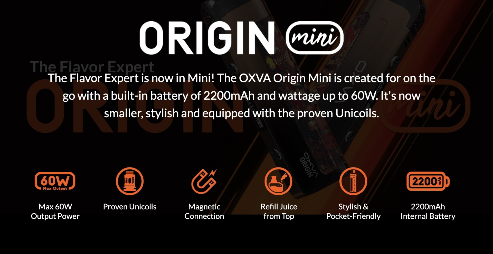 oxva origin mini tính năng nổi bật